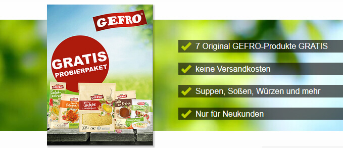 kostenlose Paket von Gefro